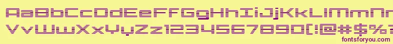 Phoenicialowercasegrad Font – Purple Fonts on Yellow Background