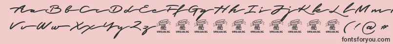 fuente GracedscriptPersonaluseonly – Fuentes Negras Sobre Fondo Rosa