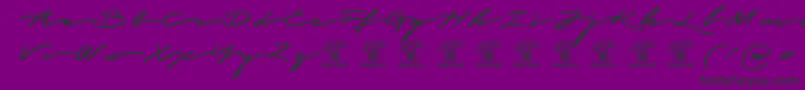 GracedscriptPersonaluseonly-Schriftart – Schwarze Schriften auf violettem Hintergrund