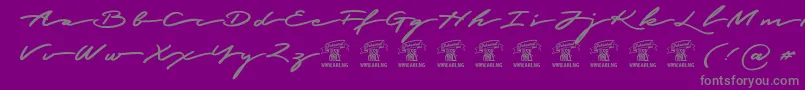 GracedscriptPersonaluseonly Font – Gray Fonts on Purple Background