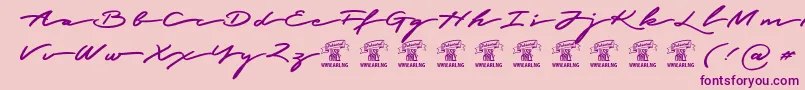 GracedscriptPersonaluseonly Font – Purple Fonts on Pink Background