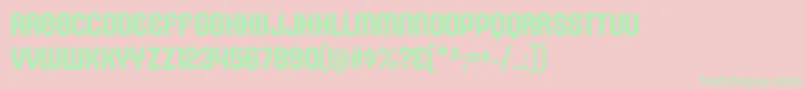 KleptocracyTitlingBd Font – Green Fonts on Pink Background