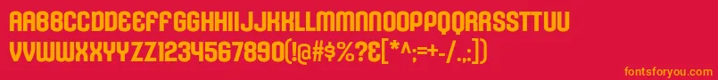 KleptocracyTitlingBd Font – Orange Fonts on Red Background