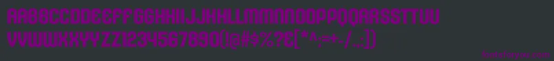 Шрифт KleptocracyTitlingBd – фиолетовые шрифты на чёрном фоне
