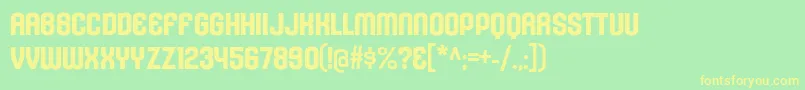 KleptocracyTitlingBd Font – Yellow Fonts on Green Background