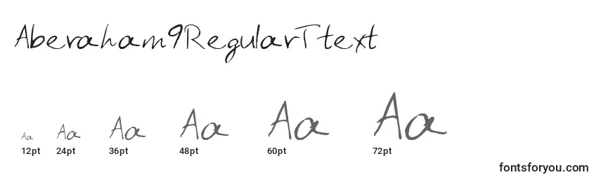 Größen der Schriftart Aberaham9RegularTtext