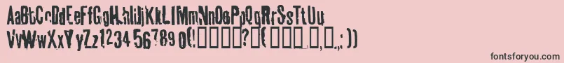 Tablhoid Font – Black Fonts on Pink Background