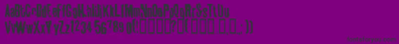 Tablhoid Font – Black Fonts on Purple Background