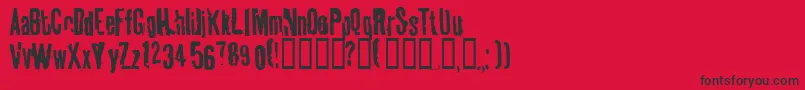 Tablhoid Font – Black Fonts on Red Background