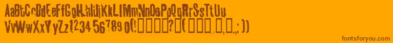 Tablhoid Font – Brown Fonts on Orange Background