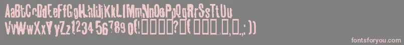 Tablhoid Font – Pink Fonts on Gray Background