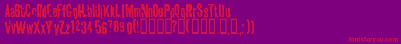Tablhoid Font – Red Fonts on Purple Background