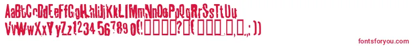Tablhoid Font – Red Fonts on White Background