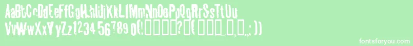 Tablhoid Font – White Fonts on Green Background