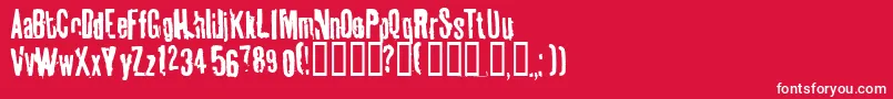Tablhoid Font – White Fonts on Red Background