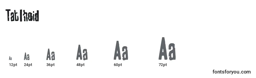 Tablhoid Font Sizes