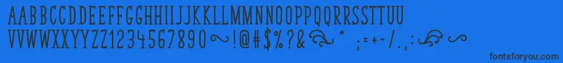 TastyBirdsBold Font – Black Fonts on Blue Background