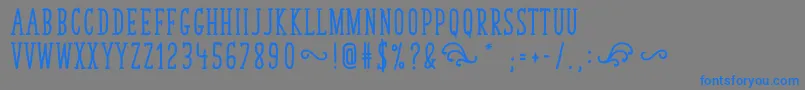TastyBirdsBold Font – Blue Fonts on Gray Background
