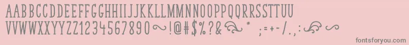 TastyBirdsBold Font – Gray Fonts on Pink Background