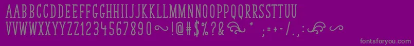 TastyBirdsBold Font – Gray Fonts on Purple Background