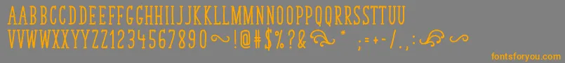 TastyBirdsBold Font – Orange Fonts on Gray Background
