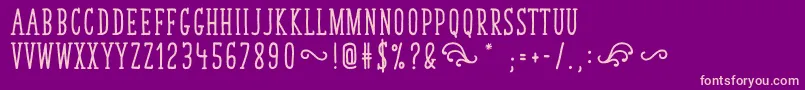 TastyBirdsBold Font – Pink Fonts on Purple Background