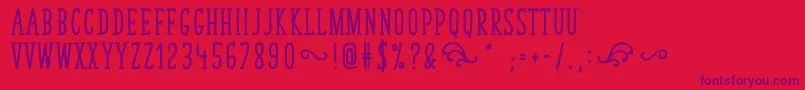 TastyBirdsBold Font – Purple Fonts on Red Background