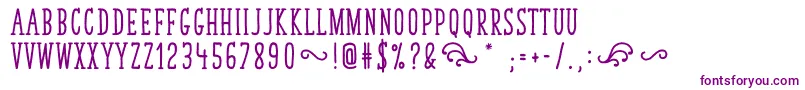 TastyBirdsBold Font – Purple Fonts on White Background