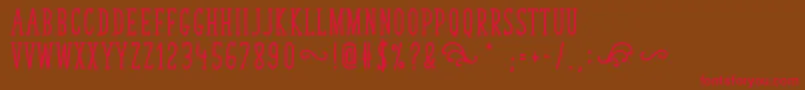 TastyBirdsBold Font – Red Fonts on Brown Background