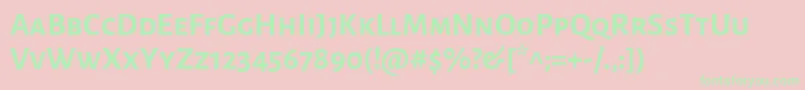 AlegreyasansscBold Font – Green Fonts on Pink Background