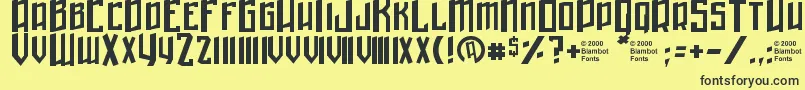 WinterInGotham Font – Black Fonts on Yellow Background