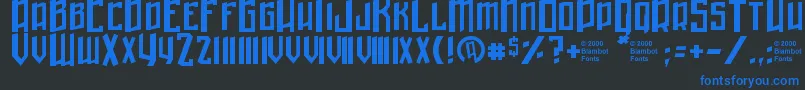 WinterInGotham Font – Blue Fonts on Black Background