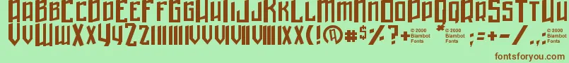 WinterInGotham Font – Brown Fonts on Green Background