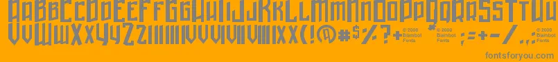 WinterInGotham Font – Gray Fonts on Orange Background