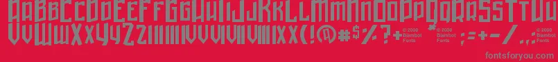 WinterInGotham Font – Gray Fonts on Red Background