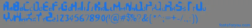 Faeronic Font – Blue Fonts on Gray Background