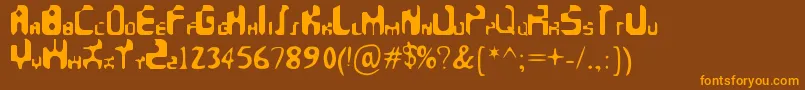 Faeronic Font – Orange Fonts on Brown Background