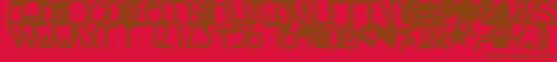 Babooinspace Font – Brown Fonts on Red Background