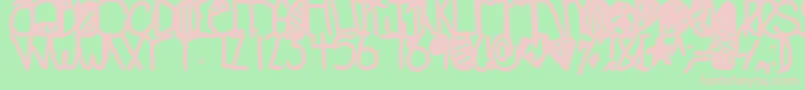 Babooinspace Font – Pink Fonts on Green Background