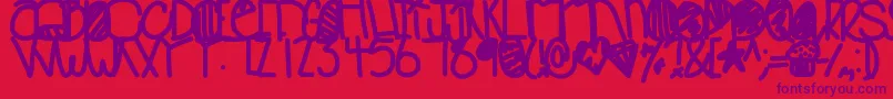 Babooinspace Font – Purple Fonts on Red Background