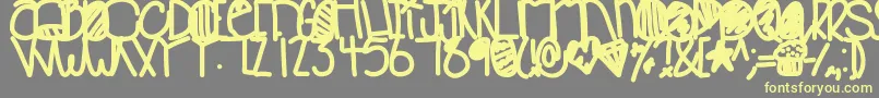Babooinspace Font – Yellow Fonts on Gray Background