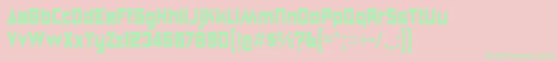 AngerpoiseLampshade Font – Green Fonts on Pink Background