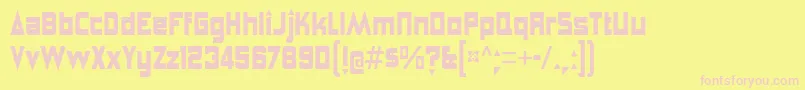 AngerpoiseLampshade Font – Pink Fonts on Yellow Background