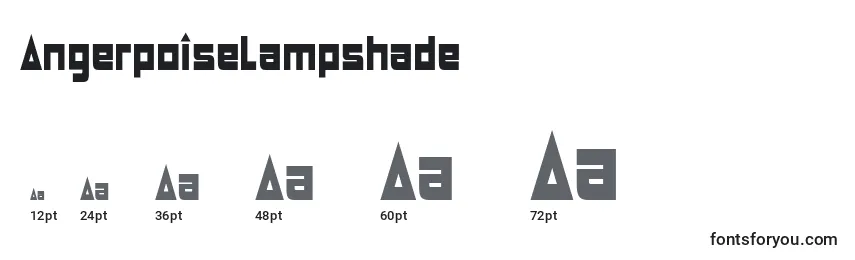 AngerpoiseLampshade Font Sizes