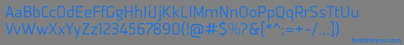Шрифт Manilasansreg – синие шрифты на сером фоне