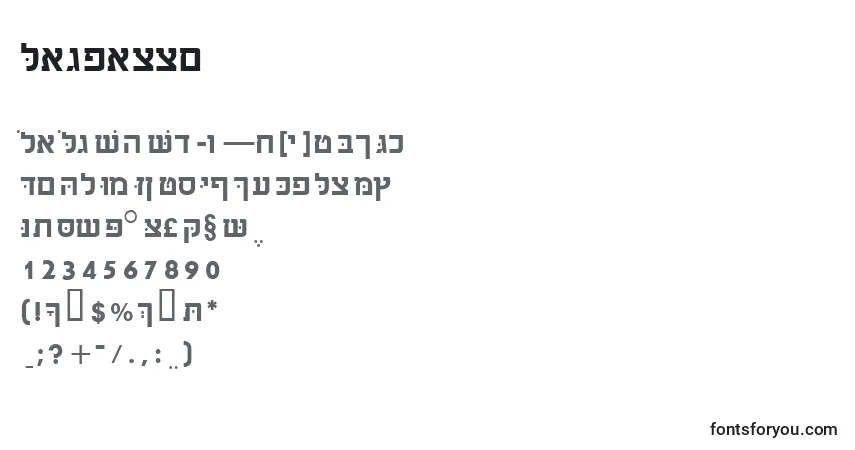 Fuente Sabrassk - alfabeto, números, caracteres especiales