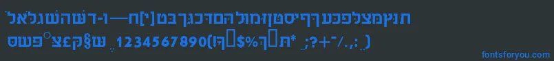 Sabrassk Font – Blue Fonts on Black Background