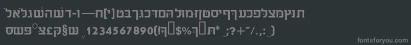 フォントSabrassk – 黒い背景に灰色の文字