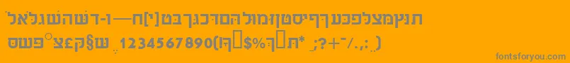 Sabrassk-Schriftart – Graue Schriften auf orangefarbenem Hintergrund