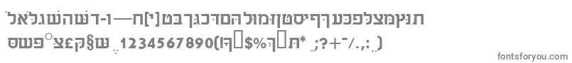 フォントSabrassk – 白い背景に灰色の文字